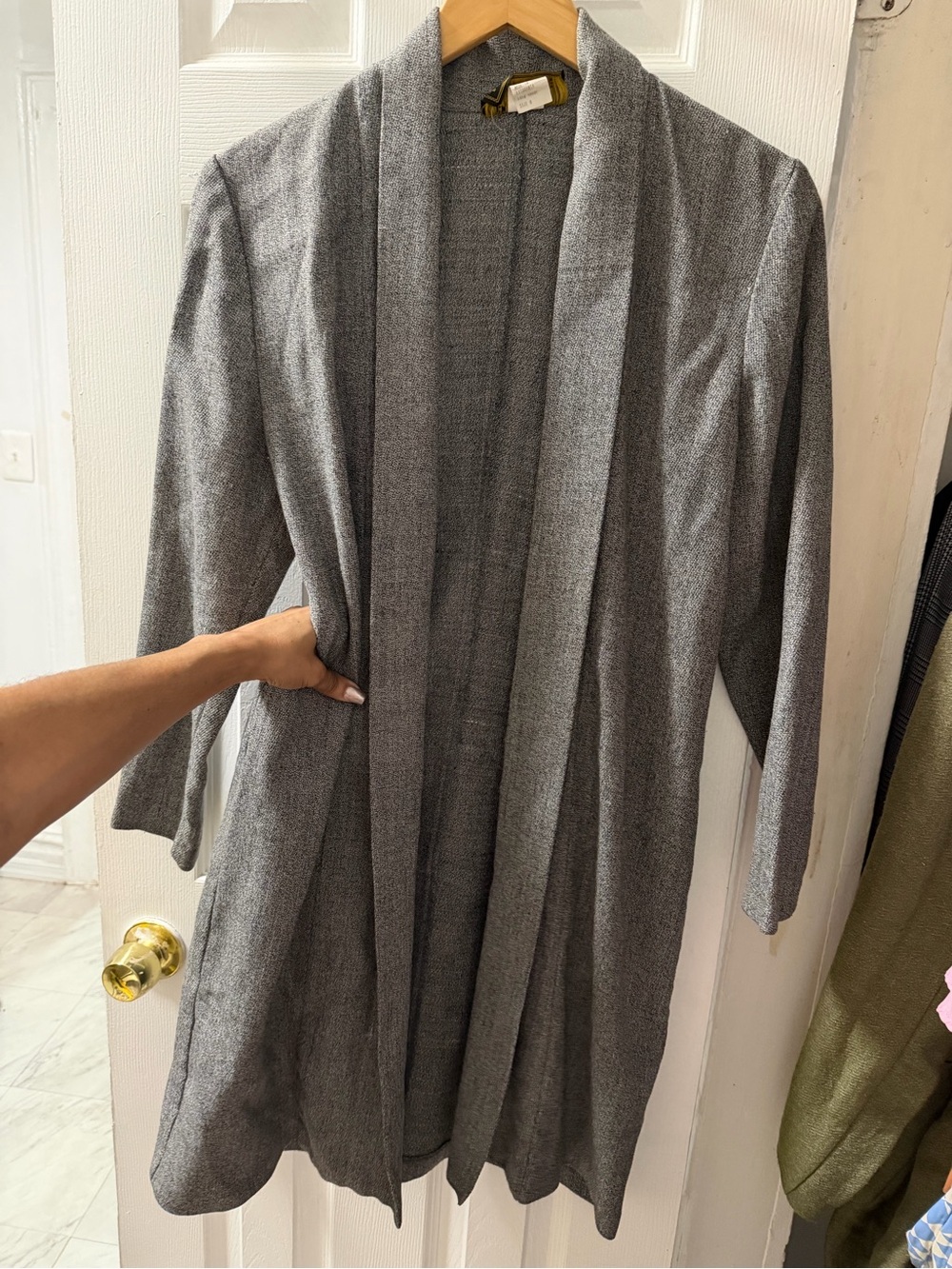 Gray Open-Front Women's Coatigan - Unbranded